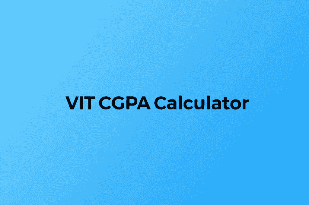 VIT CGPA Calculator